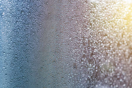 Water drops on glass.の写真素材