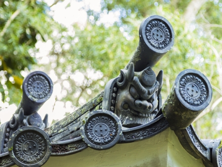 Details on the roof of a Japanese Pagoda