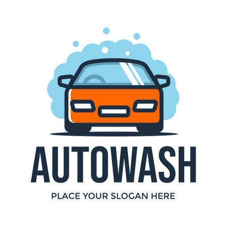Automotive wash vector logo template. This design use car symbol. Suitable for transportation.のイラスト素材