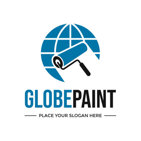 globe paint vector logo template. this design suitable for business and buildingのイラスト素材