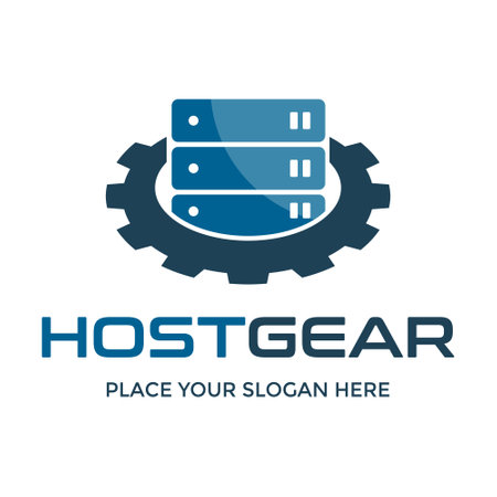 Host gear vector logo template.のイラスト素材