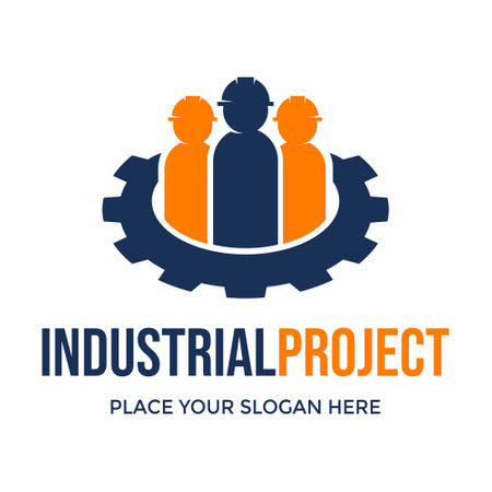 Industrial project vector logo template.のイラスト素材