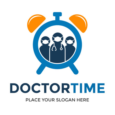 Doctor time vector logo template.のイラスト素材