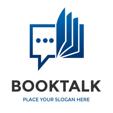 Book talk or hat vector logo template.のイラスト素材