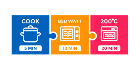 Cook minutes logo icon.のイラスト素材