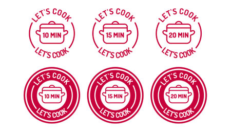 Cook duration vector icon or logo template.のイラスト素材