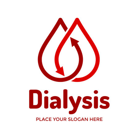 Dialysis or blood circulation vector logo template.のイラスト素材