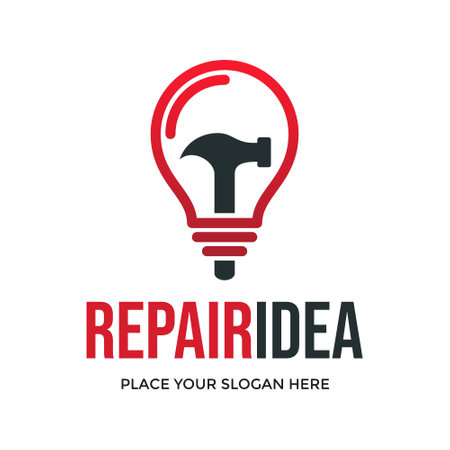 Repair idea vector logo template.のイラスト素材