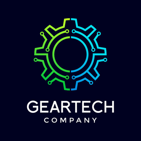 Gear technology vector logo template.のイラスト素材