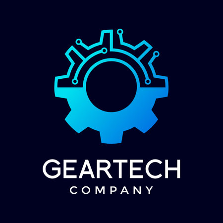 Gear technology vector logo template.のイラスト素材