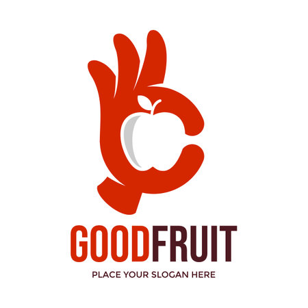 Good fruit vector logo template.のイラスト素材