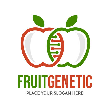 Fruit genetic vector logo template.のイラスト素材