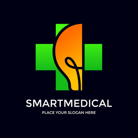 Smart medical vector logo template.のイラスト素材