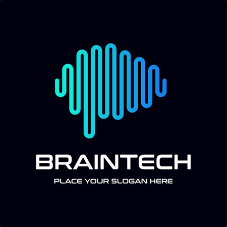 Brain technology vector logo template.のイラスト素材