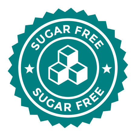 Sugar free vector logo or badge template.のイラスト素材
