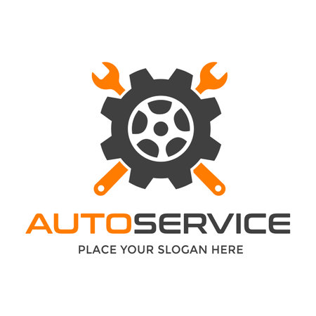 Auto service vector logo template.のイラスト素材