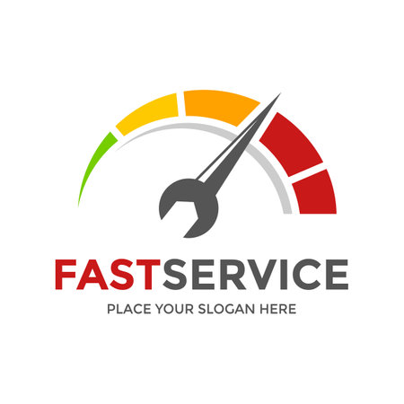 Fast service vector logo template.のイラスト素材