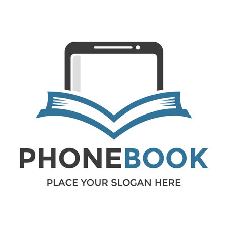 Phone book vector logo template.のイラスト素材