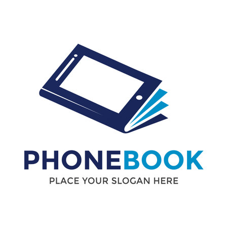 Phone book vector logo template.のイラスト素材