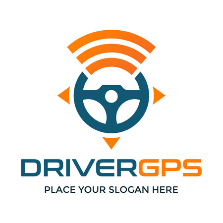 Driver GPS vector logo template.のイラスト素材