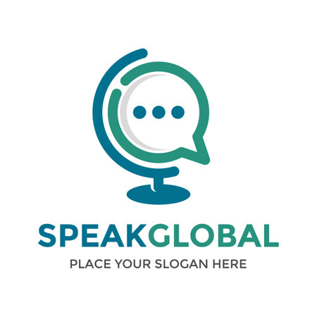 Speak global vector logo template.のイラスト素材