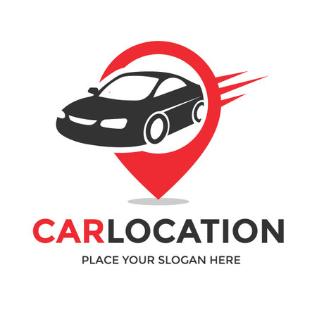 Car location vector logo template.のイラスト素材