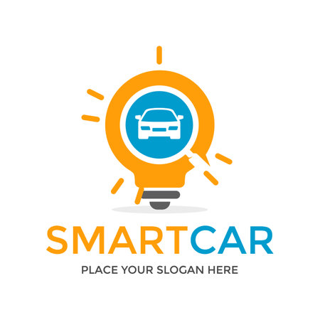 Smart car vector logo template.のイラスト素材