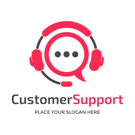 Customer support vector logo template.のイラスト素材