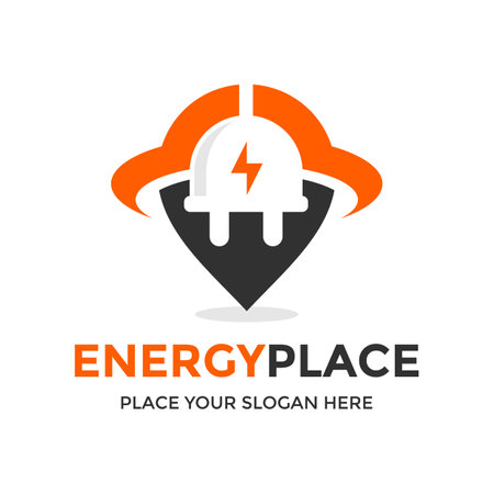 Energy place vector logo template.のイラスト素材