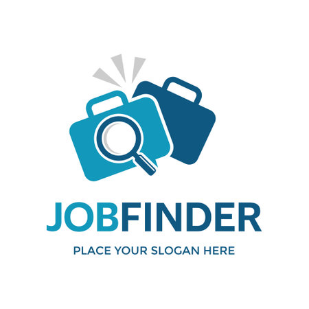 Job finder vector logo template.のイラスト素材