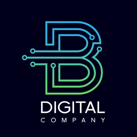 Letter B logo design template.のイラスト素材