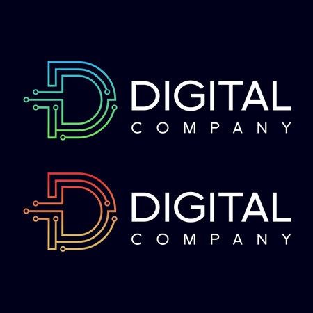 Letter D logo design template.のイラスト素材