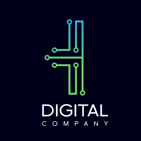 Letter I logo design template.のイラスト素材