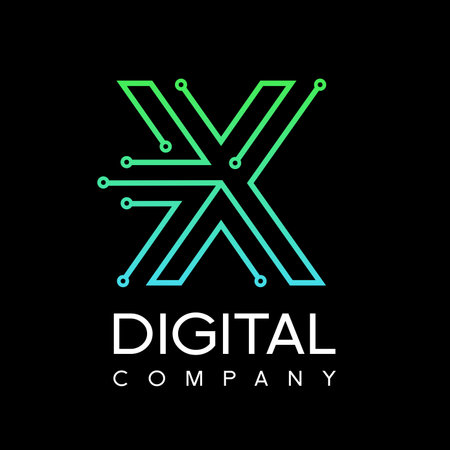 Letter X logo design template.のイラスト素材