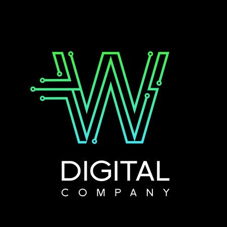 Letter W logo design template.のイラスト素材