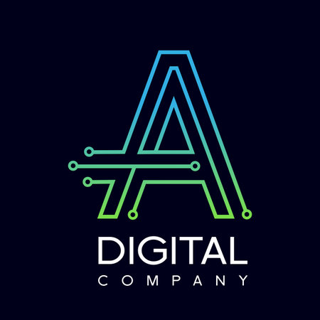 Letter A logo design template.のイラスト素材