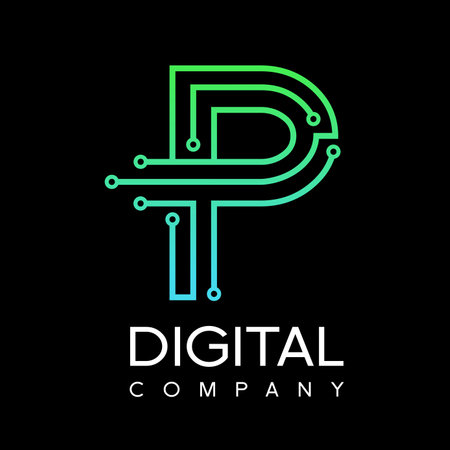 Letter P logo design template.のイラスト素材