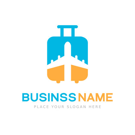 Flying plane logo template.のイラスト素材