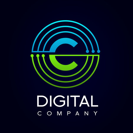Letter C connection vector logo template.のイラスト素材