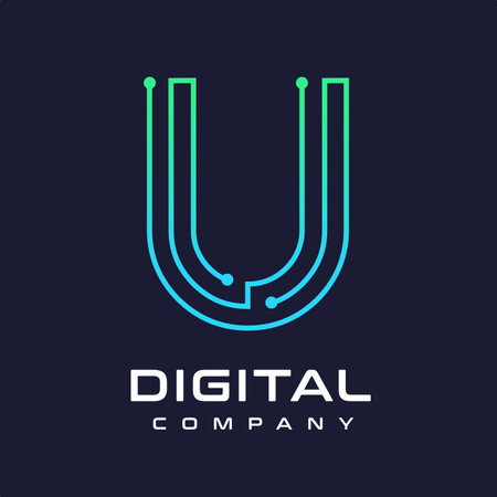 Letter U logo design template.のイラスト素材