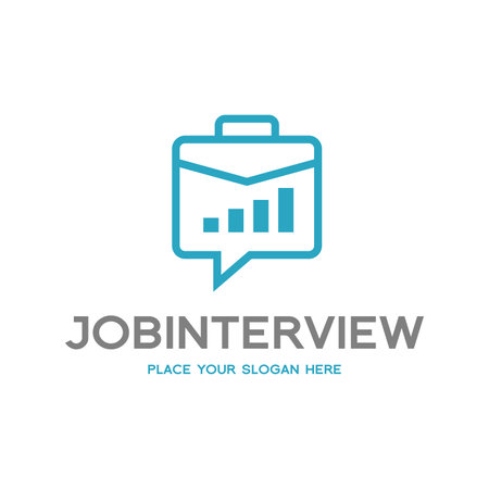 Job interview vector logo.のイラスト素材