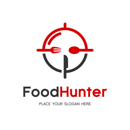 Hunter food vector logo template.のイラスト素材