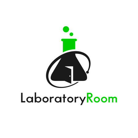 Laboratory Room vector logo template.のイラスト素材