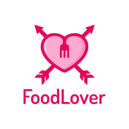 Love food vector template logo.のイラスト素材