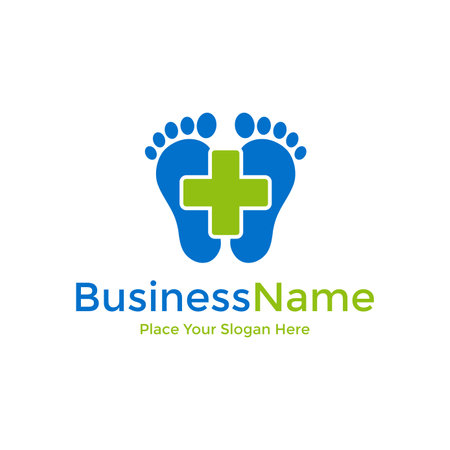 Foot care vector logo template.のイラスト素材