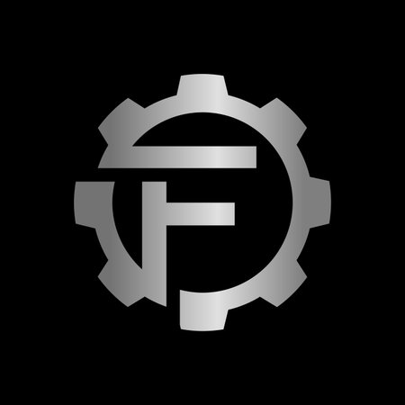 Letter F gear vector template logo.のイラスト素材