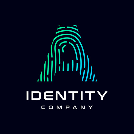 Fingerprint A letter vector template logo.のイラスト素材