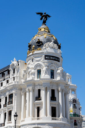 Detail of the facade of the Royal Palace in Madrid, Spainのeditorial素材