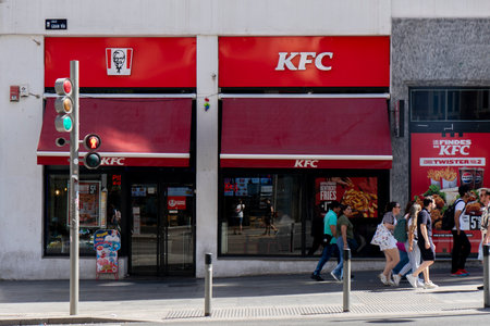 KFC fast food restaurant in Pragueのeditorial素材