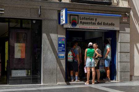 Tourists on the streets of Barcelonaのeditorial素材